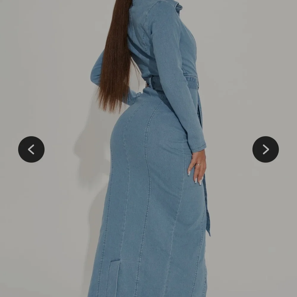 Fashion Nova Blue Denim Maxi Dress - Picture 4 of 6